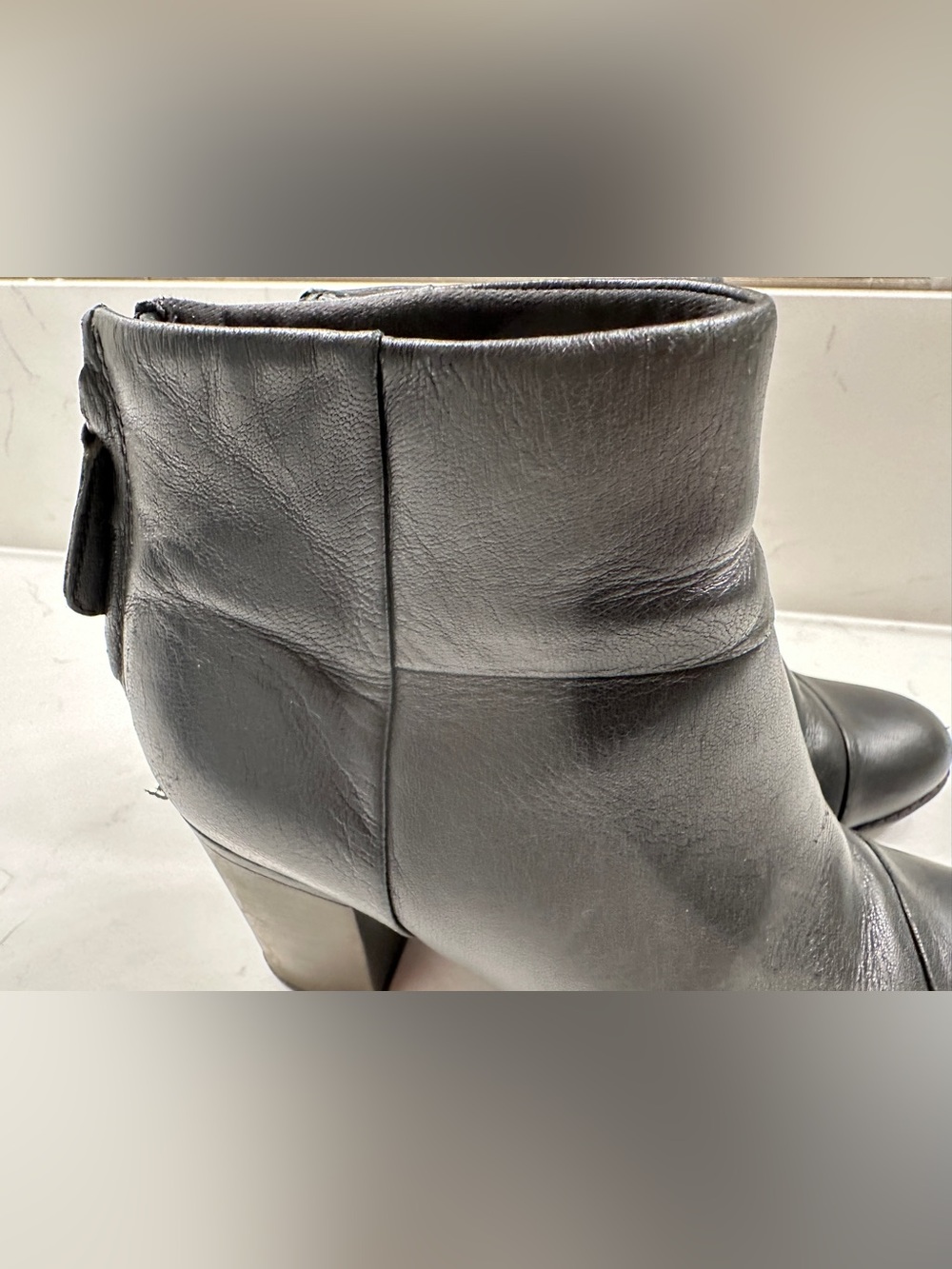 Clark’s Heeled Black Leather Women's Ankle Boots - Picture 6 of 13